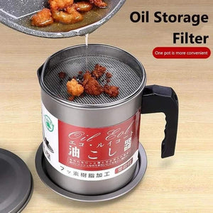Oil Filter Pot 1.4L | Oil Strainer For Kitchen