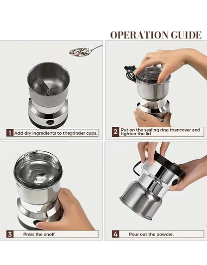 Electric Stainless Steel Coffee & Grinder Machine