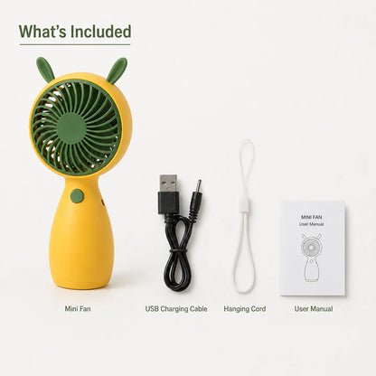Portable USB Rechargeable Mini Handheld Fan