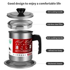 Oil Filter Pot 1.4L | Oil Strainer For Kitchen