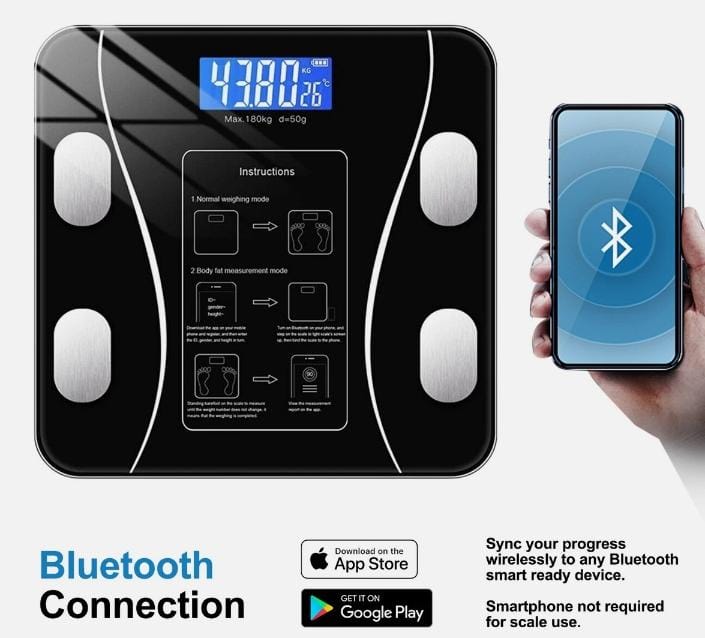 Digital Smart Bluetooth Body Weight & BMI Scale Body Fat Scale