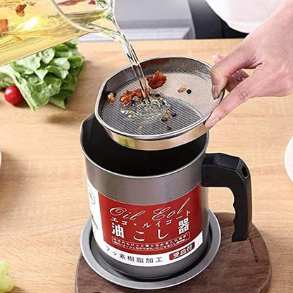 Oil Filter Pot 1.4L | Oil Strainer For Kitchen