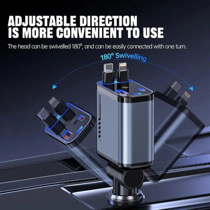 4 In 1 Fast Charging Usb-C Car Adapter